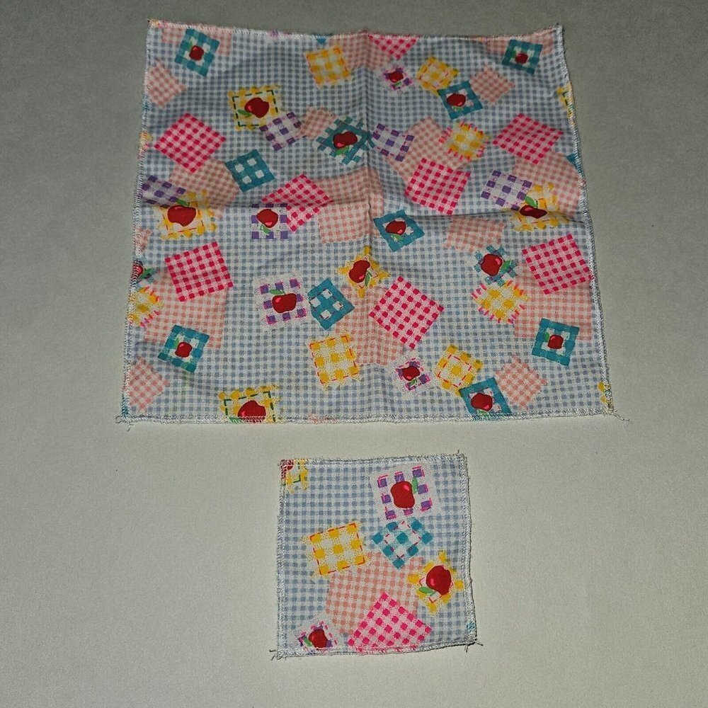 2 VTG Barbie Nibbles Replacement Picnic Saddle Blankets Lot
